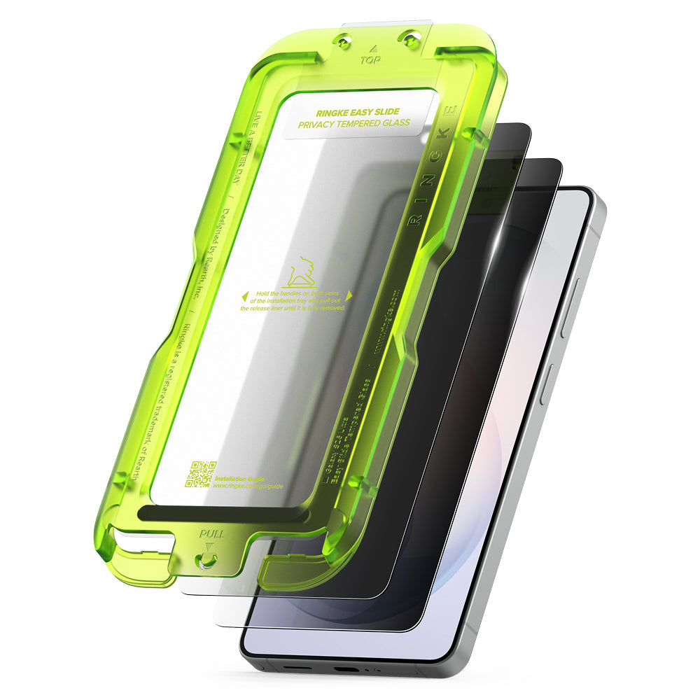 Ringke Easy Slide Screen Protector for Samsung Galaxy S26 Ultra S948, Tempered Glass, Full Glue, Set of 2 Pieces, Black