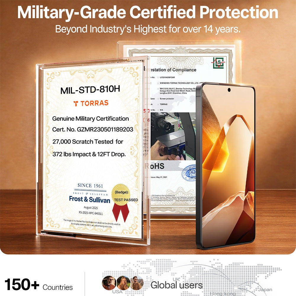 Torras GlassGo Install Master Screen Protector for Samsung Galaxy S26 S942, Tempered Glass, Full Glue, Transparent