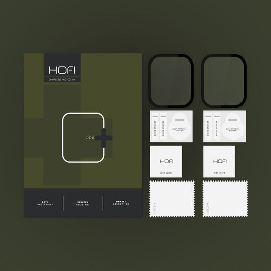 Protective Foil HOFI Hybrid PRO+ for Apple Watch 41mm Series, Set 2 pieces, Plastic, Black