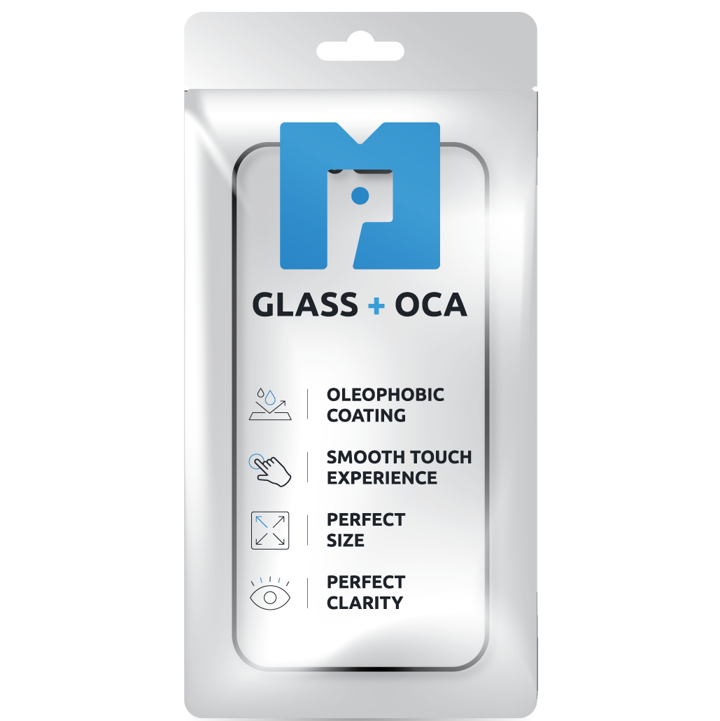 Screen Glass + OCA MP compatible with Apple iPhone 15 Pro, Black