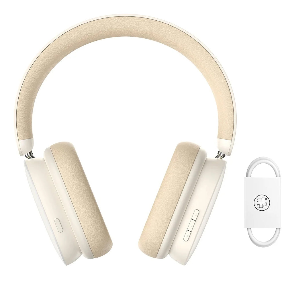 Handsfree Bluetooth Baseus Bowie H1, A2DP, ANC, Cream NGTW230202