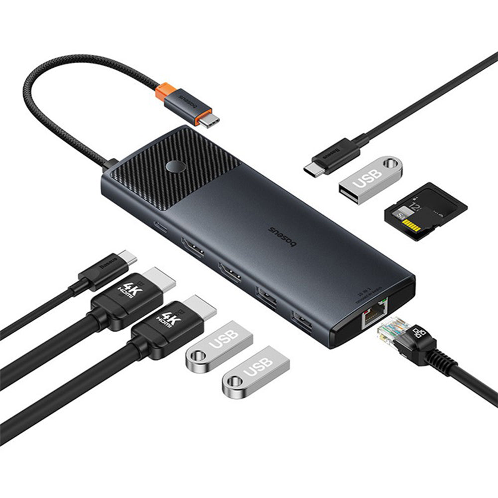 Baseus Gleam II USB-C Hub, 10in1, Black B00061800123-00