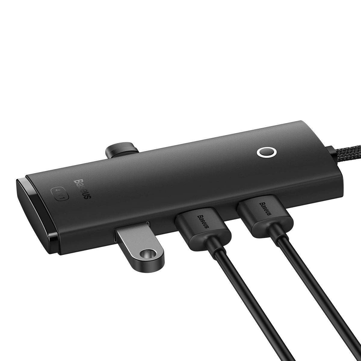 Baseus Lite USB-C Hub, 4 x USB-A 3.0 - 1 x USB-C, 0.25m, Black WKQX030301