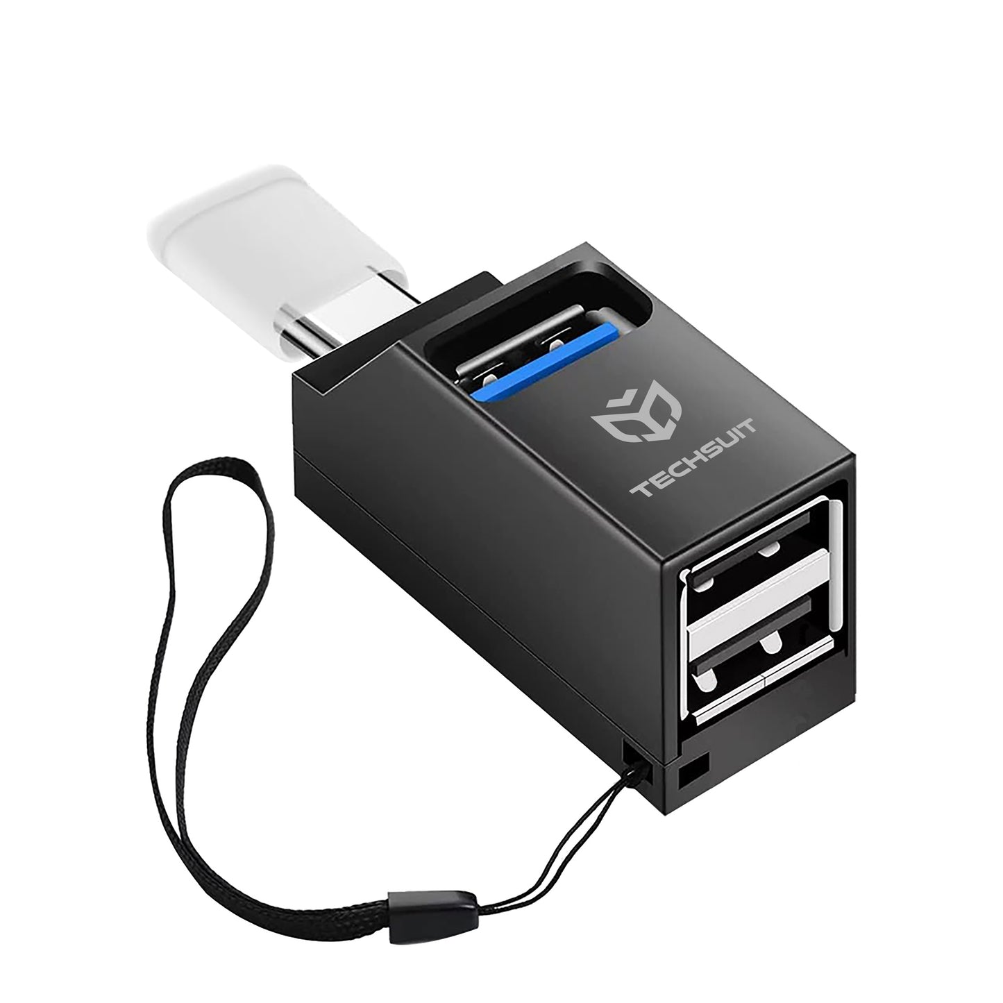 Techsuit H10 EchoLink USB-C Hub, 3in1, Black