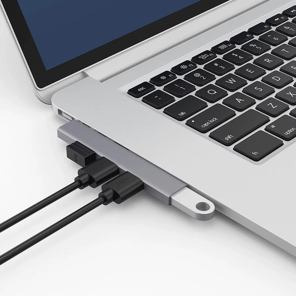 Techsuit H14 ZenithDock USB Hub, 4in1, Gray