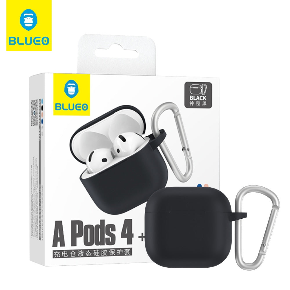 Blueo Liquid Case for Apple AirPods 4 / AirPods 5, Black