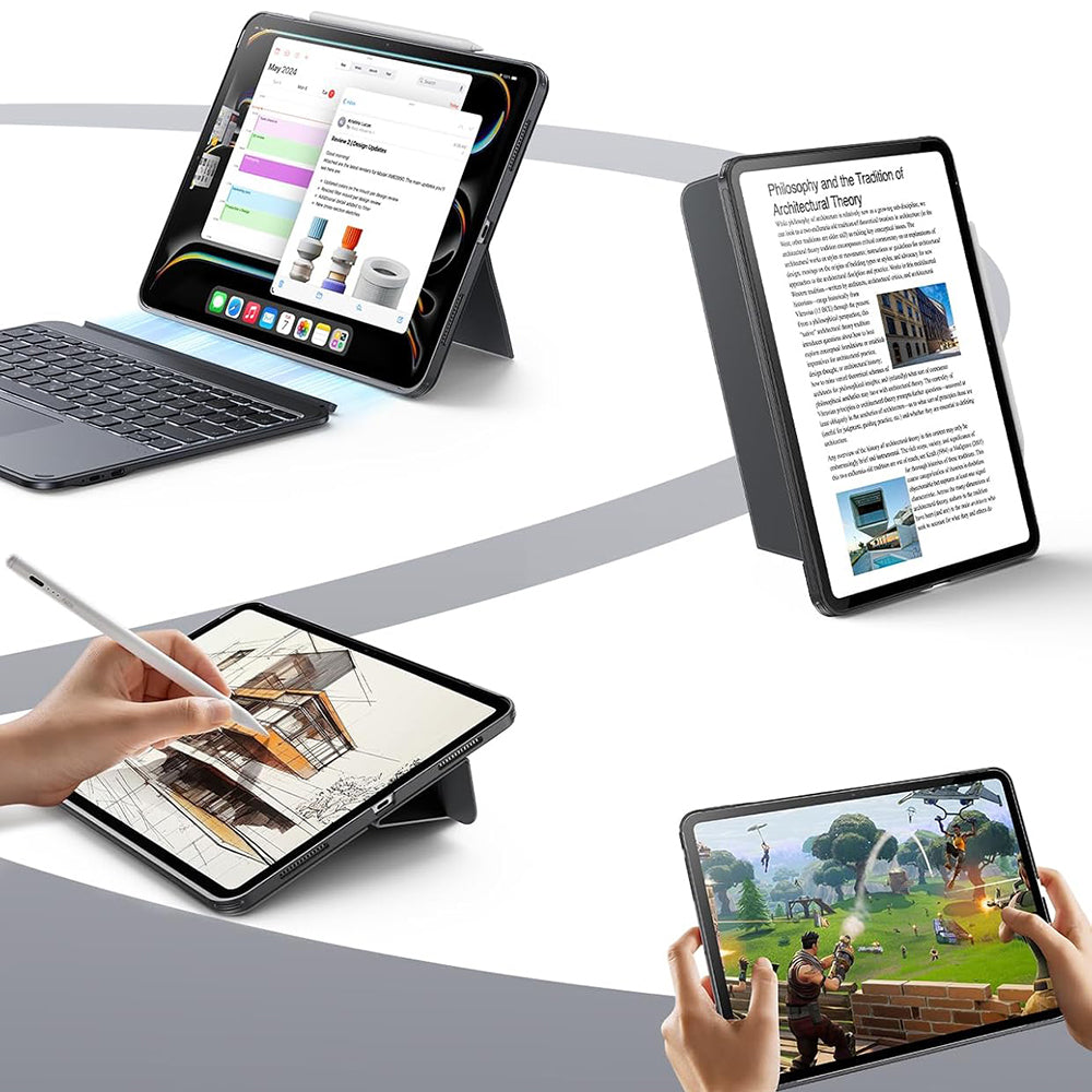 Keyboard Case for Apple iPad Air 11 (2026) / iPad Air 11 (2025) / Air 11 (2024) / Air (2022) / Air (2020), ESR, Shift, Gray