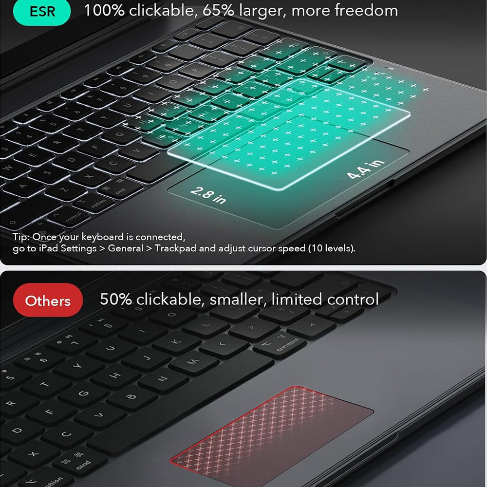 Keyboard Case for Apple iPad Pro 11 (2024), ESR, Shift, Gray