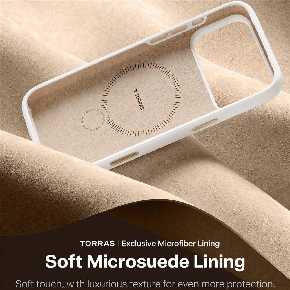 MagSafe Case for Apple iPhone 17 Pro, Torras, QPRO Silicone, White