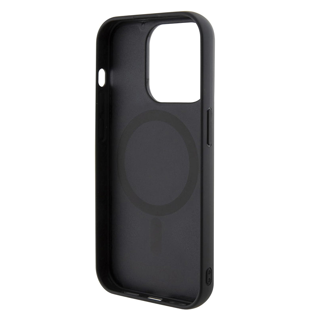 MagSafe Case for Apple iPhone 15 Pro, Guess, GCube Stripes, Black
