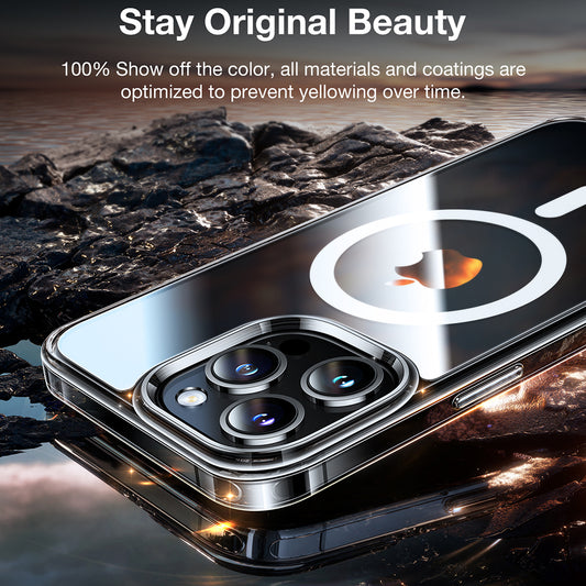 MagSafe Case for Apple iPhone 15 Pro, Torras, Diamond, Transparent
