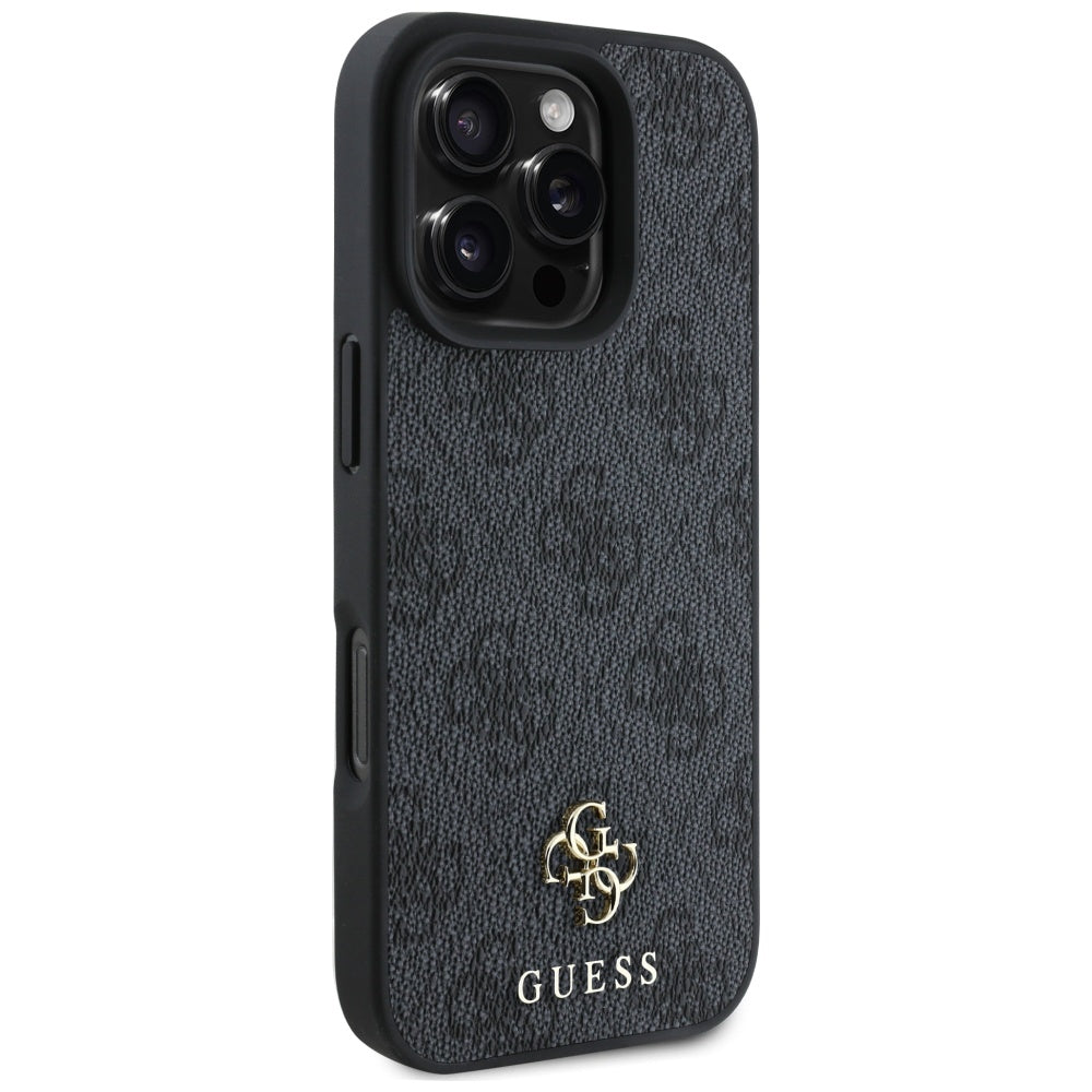 MagSafe Case for Apple iPhone 16 Pro Max, Guess, 4G Small and Classic Logo, Black