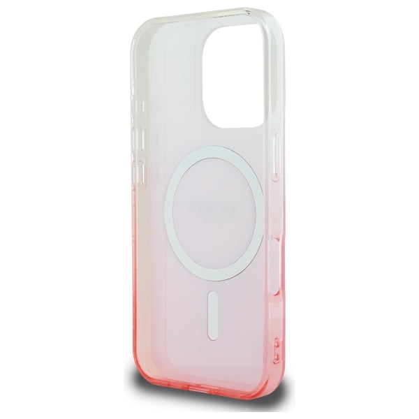 MagSafe Case for Apple iPhone 16 Pro Max, Guess, IML Glitter Gradient, Pink