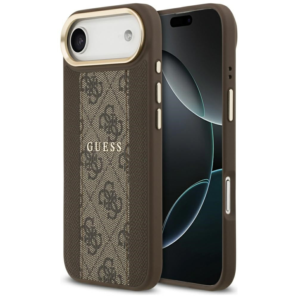 MagSafe Case for Apple iPhone 17 Air, Guess, 4G Stripe, Brown