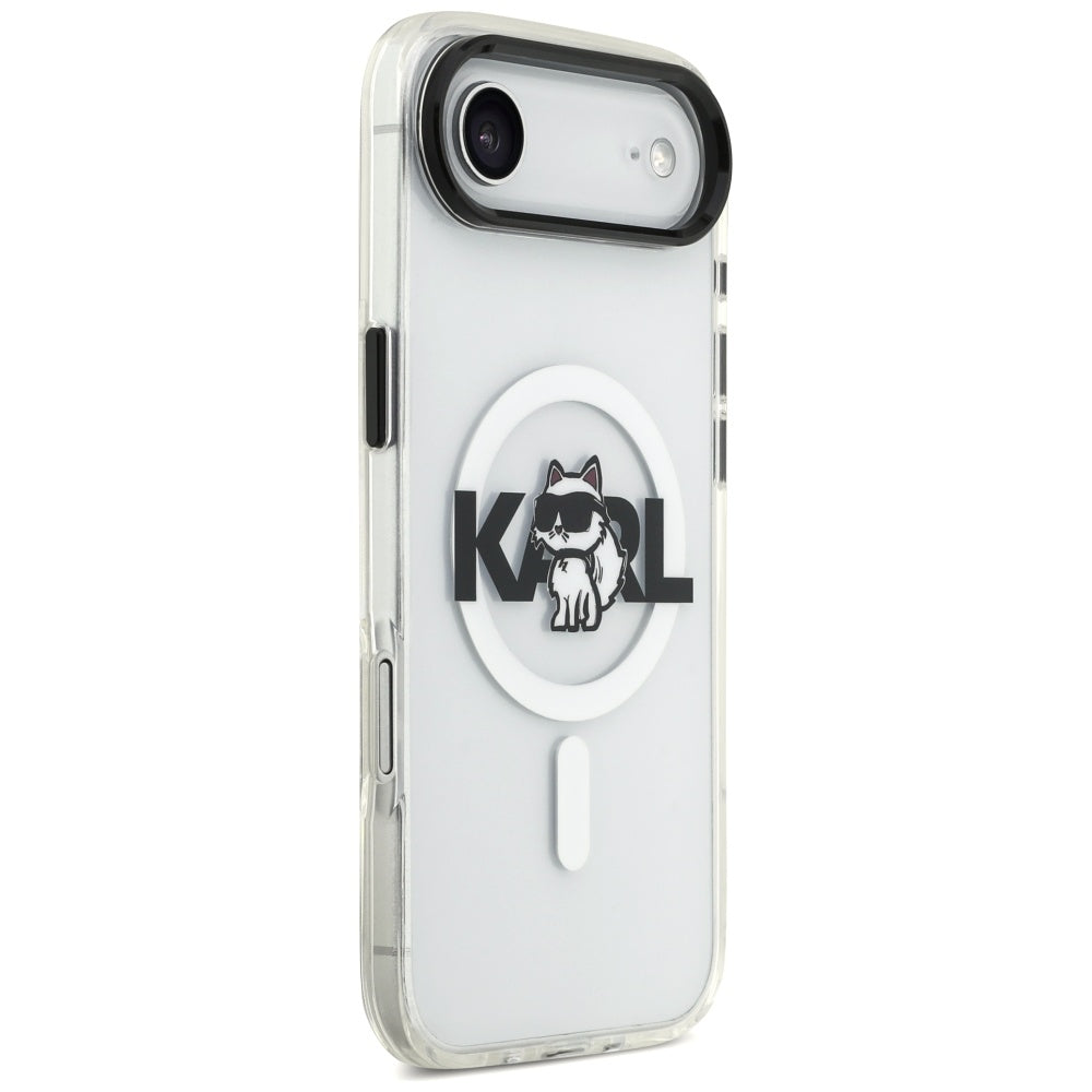 MagSafe Case for Apple iPhone 17 Air, Karl Lagerfeld, IML Sketch Logo Choupette, Transparent