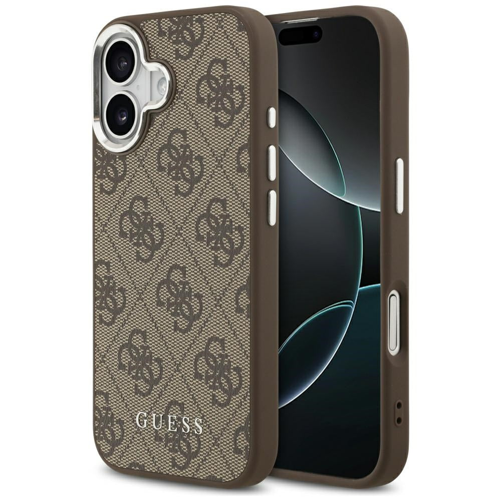 MagSafe Case for Apple iPhone 17, Guess, 4G Classic Logo, Brown