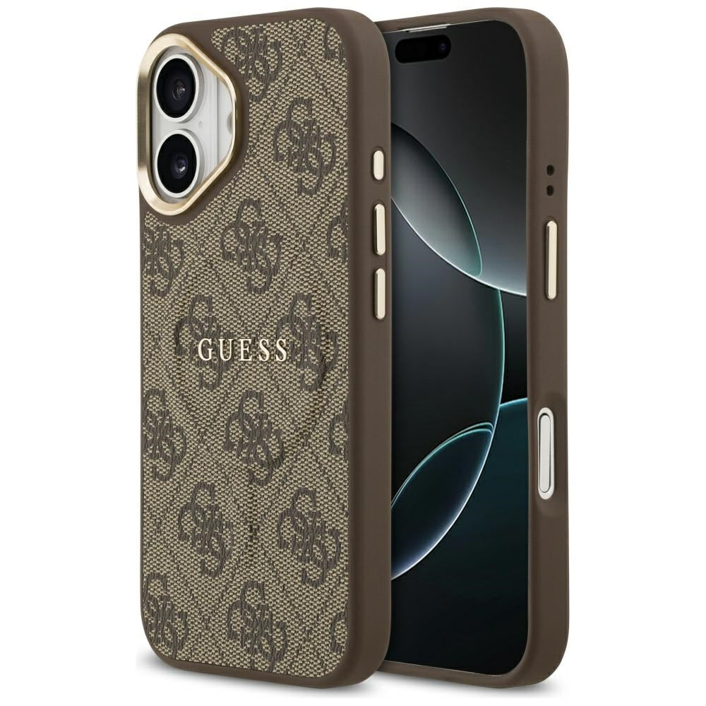 MagSafe Case for Apple iPhone 17, Guess, 4G Classic, Brown