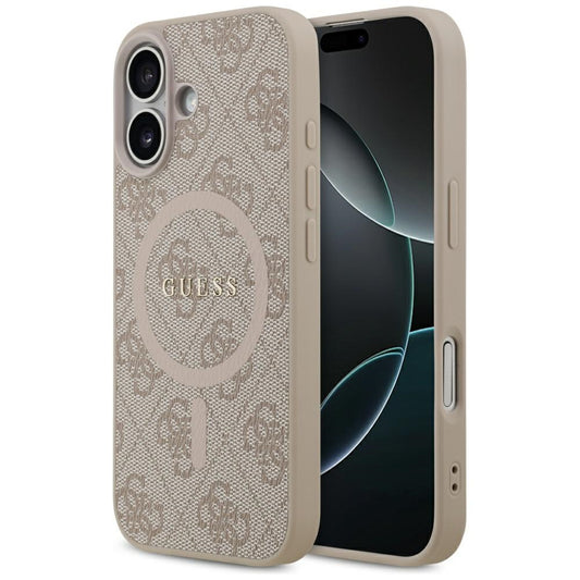 MagSafe Case for Apple iPhone 17, Guess, 4G Ring Classic Logo, Pink