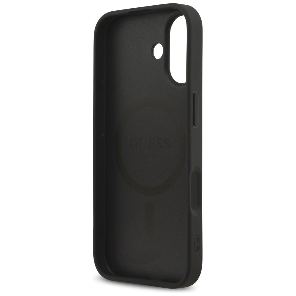 MagSafe Case for Apple iPhone 17, Guess, Saffiano Classic Logo, Black