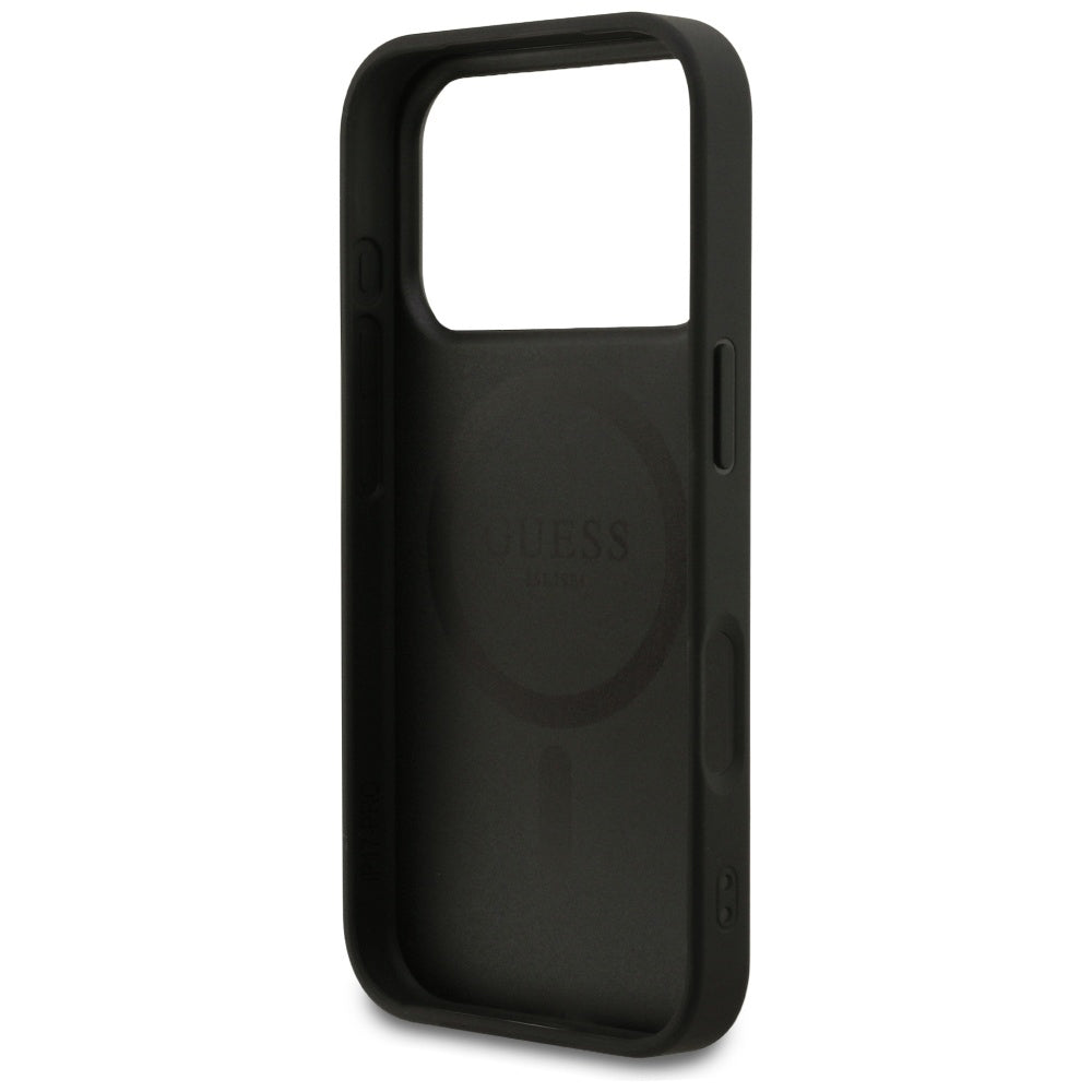 MagSafe Case for Apple iPhone 17 Pro, Guess, Saffiano Classic Logo, Black