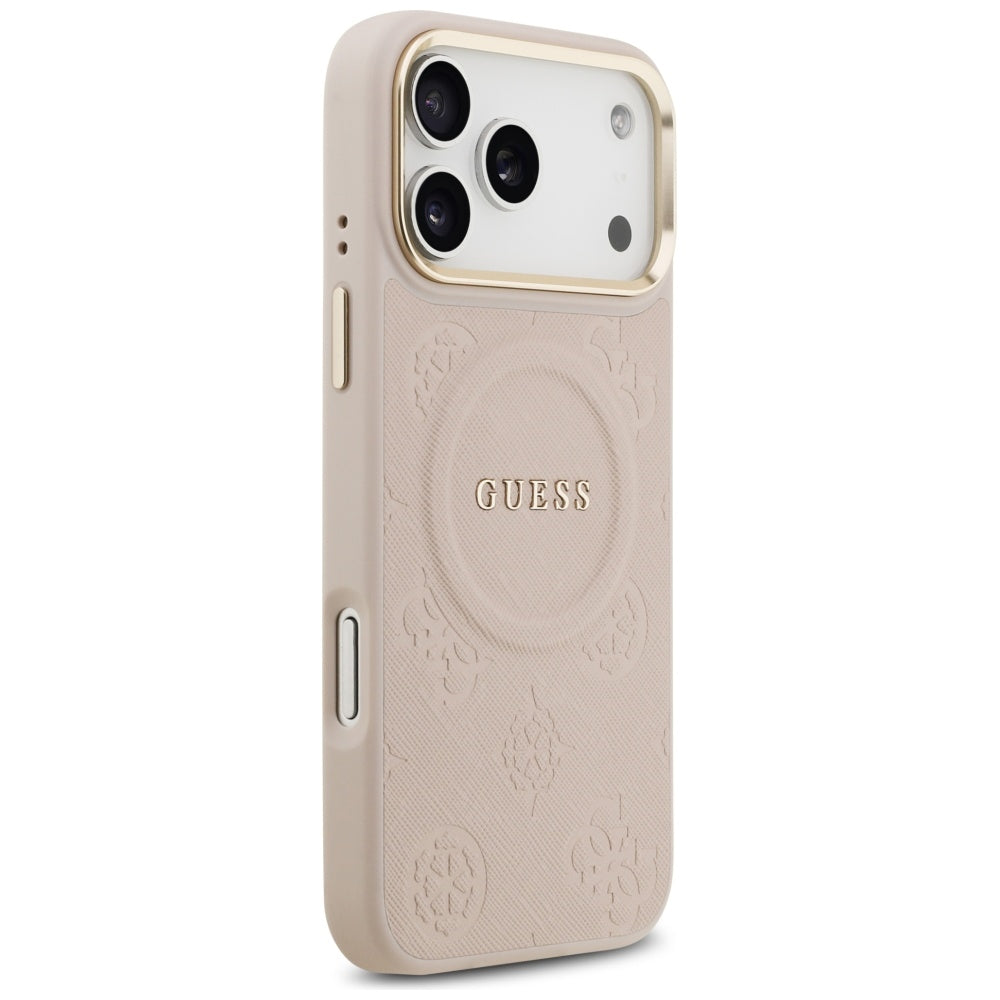 MagSafe Case for Apple iPhone 17 Pro Max, Guess, Peony Hot Stamp, Pink