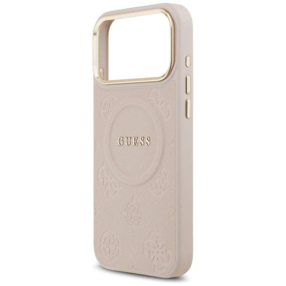 MagSafe Case for Apple iPhone 17 Pro Max, Guess, Peony Hot Stamp, Pink
