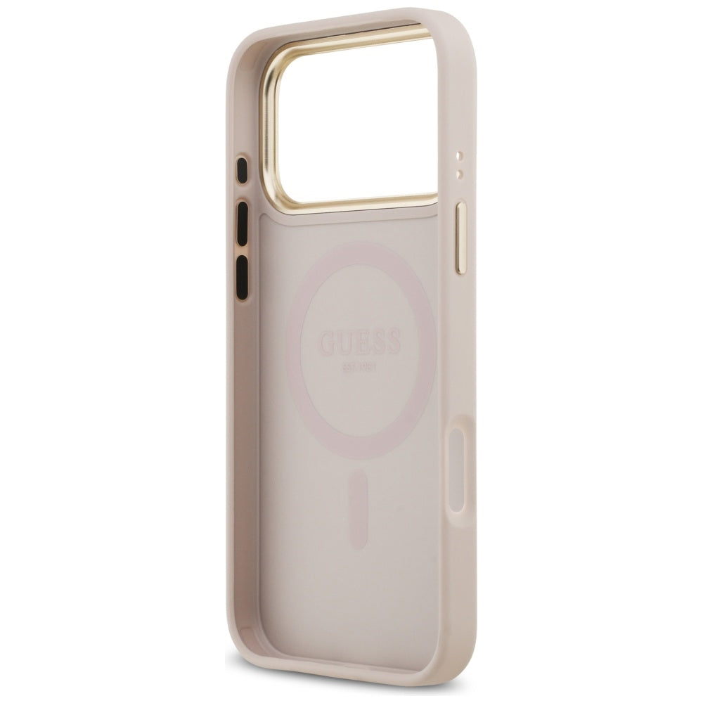MagSafe Case for Apple iPhone 17 Pro Max, Guess, Peony Hot Stamp, Pink