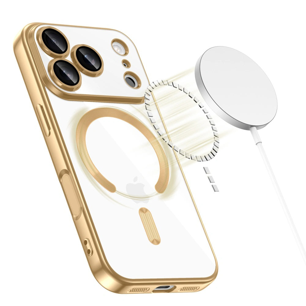 MagSafe Case for Apple iPhone 17 Pro Max, Techsuit, Luxury Crystal, Orange