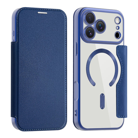 MagSafe Case for Apple iPhone 17 Pro Max, Techsuit, SmartMag Book, Blue