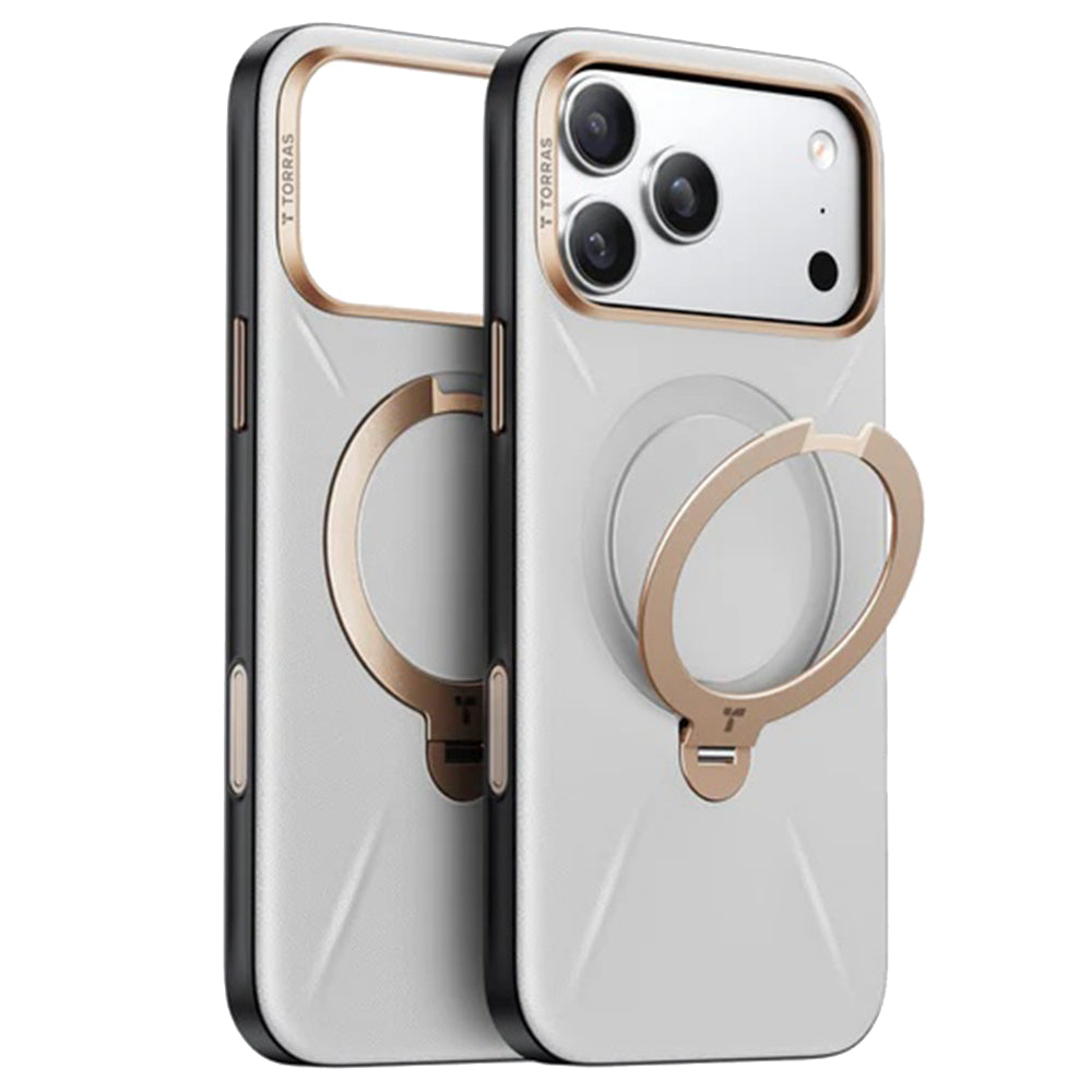 MagSafe Case for Apple iPhone 17 Pro Max, Torras, QPRO Leather, Grey