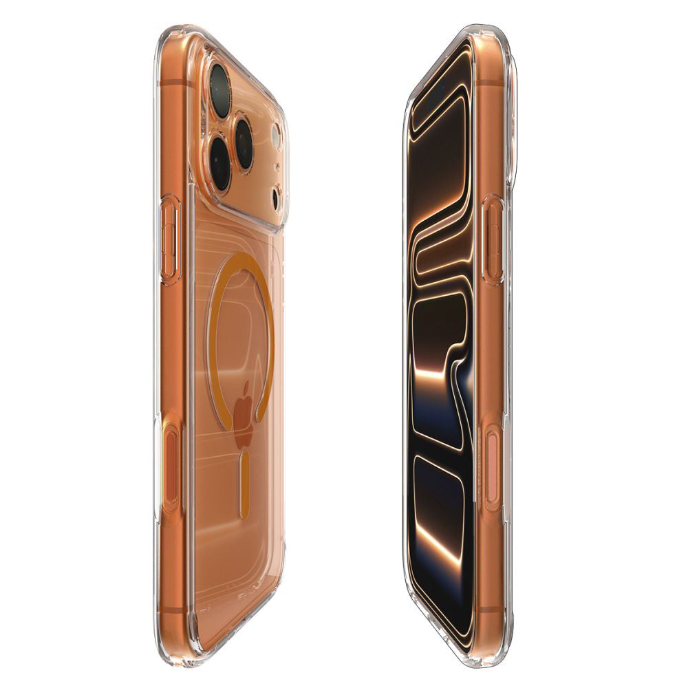 MagSafe Case for Apple iPhone 17 Pro, Spigen, Ultra Hybrid, Transparent Orange ACS11112