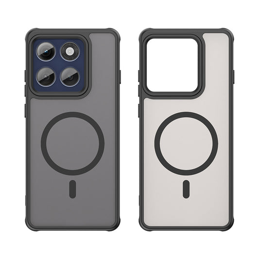 MagSafe Case for Motorola Edge 60 Pro, Techsuit, HaloFrost II (Big Lens Hole), Black