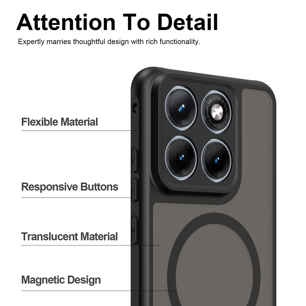 MagSafe Case for Motorola Edge 70 Fusion, Techsuit, HaloFrost II, Black