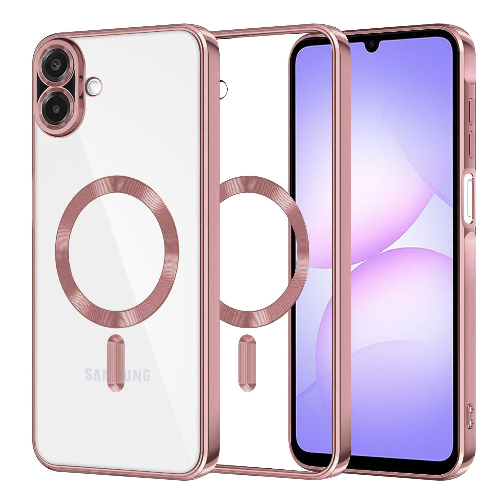 MagSafe Case for Samsung Galaxy A07 4G A075, Techsuit, Luxury Crystal, Pink