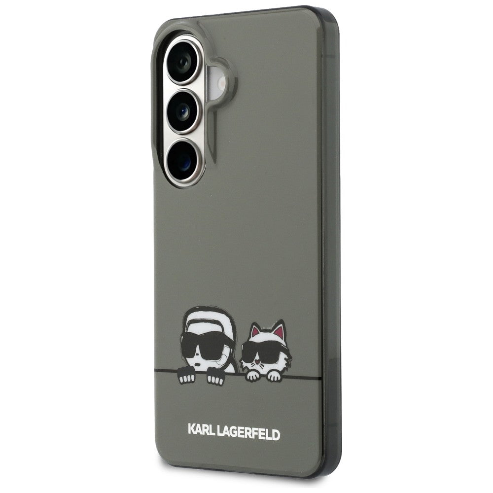 MagSafe Case for Samsung Galaxy S26 S942, Karl Lagerfeld, IML Karl & Choupette Peekaboo Logo, Black