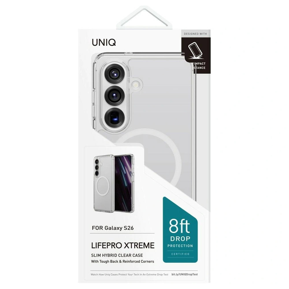 MagSafe Case for Samsung Galaxy S26 S942, UNIQ, LifePro Xtreme MagClick, Transparent
