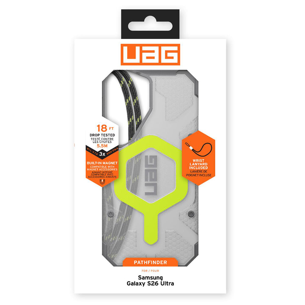 MagSafe Case for Samsung Galaxy S26 Ultra S948, Urban Armor Gear, Pathfinder Clear, Green
