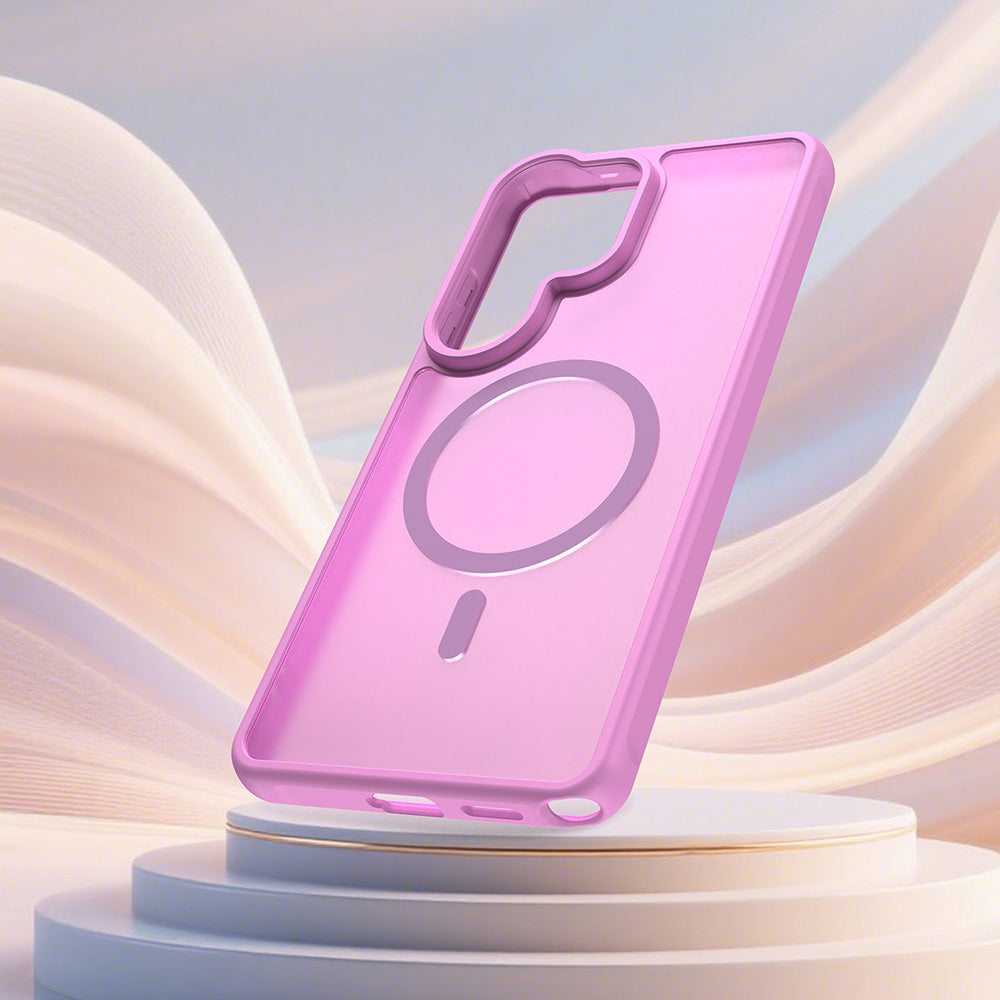MagSafe Case for Samsung Galaxy S26 Ultra S948, Techsuit, HaloFrost II, Pink