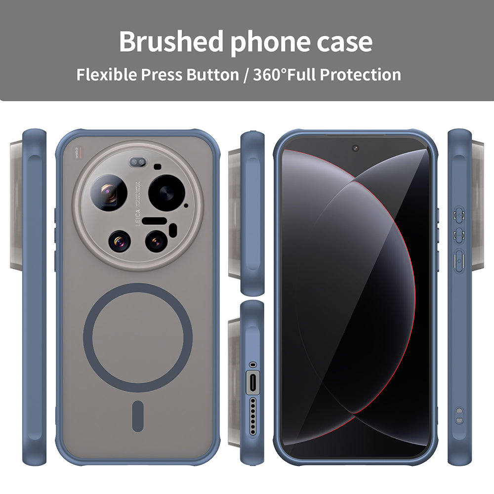 MagSafe Case for Xiaomi 17 Ultra, Techsuit, HaloFrost II, Navy Blue