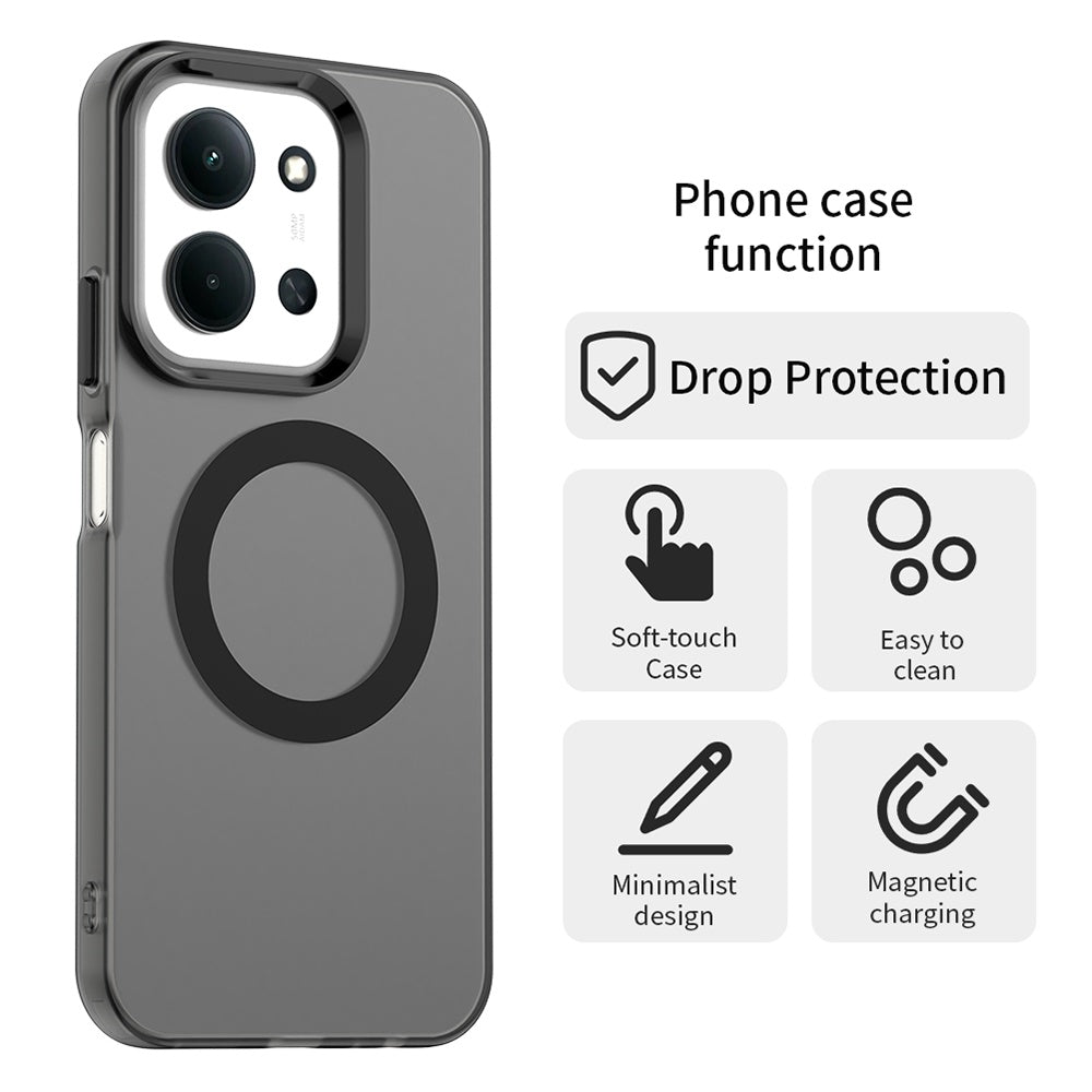 MagSafe Case for Xiaomi Poco C85 4G / Redmi 15C 5G / 15C 4G, Techsuit, CandyCase, Black