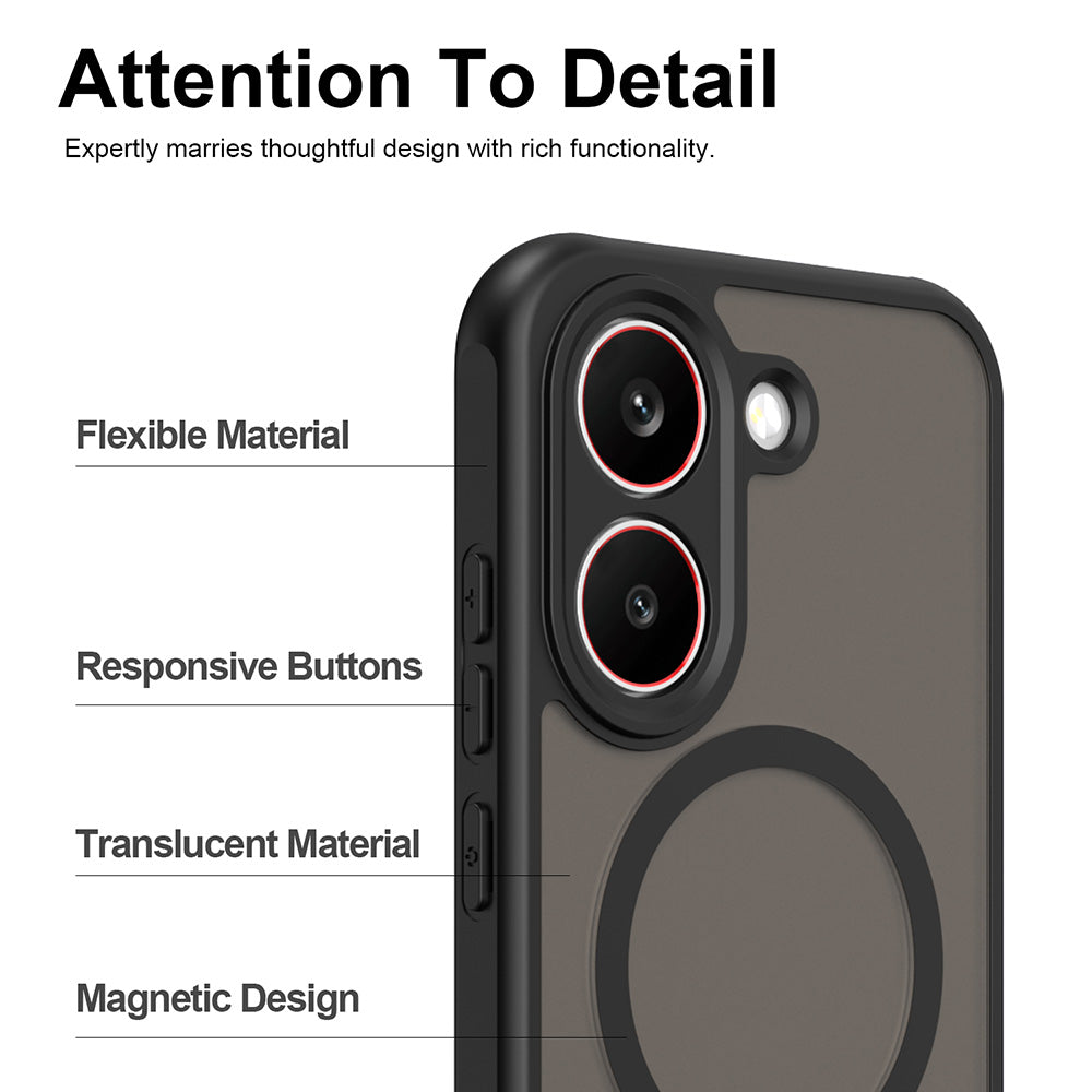 MagSafe Case for Xiaomi Poco X8 Pro, Techsuit, HaloFrost II, Black