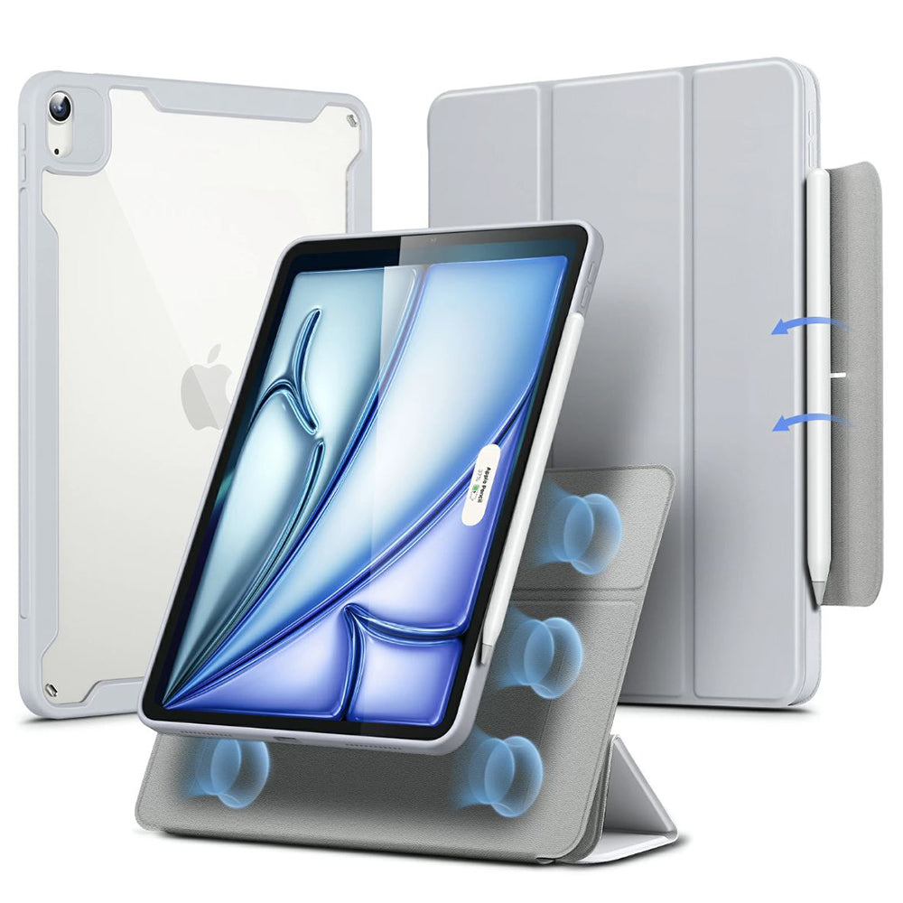 Case for Apple iPad Air 11 (2026) / iPad Air 11 (2025) / Air 11 (2024) / Air (2022) / Air (2020), ESR, Rebound Hybrid, Gray