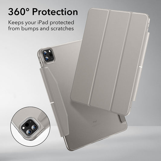 Case for Apple iPad Pro 13 (2024), ESR, Ascend Trifold, Gray