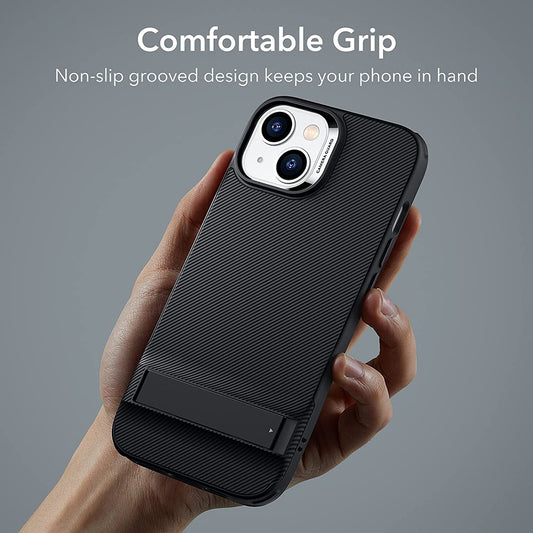 Case for Apple iPhone 14 Plus, ESR, Air Shield Boost Kickstand, Black