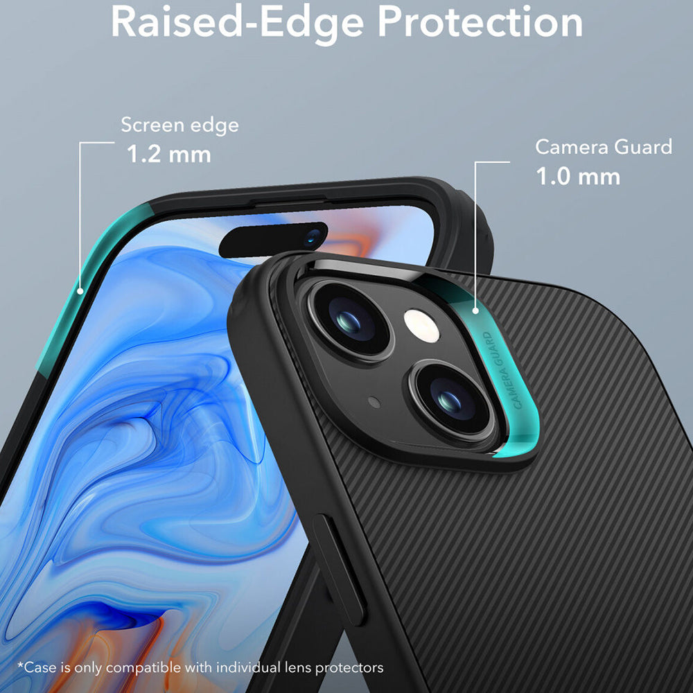 Case for Apple iPhone 15 Plus, ESR, Air Shield Boost Kickstand, Black