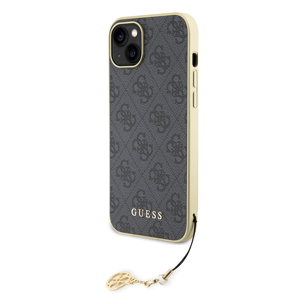 Case for Apple iPhone 15 Plus, Guess, 4G Charm, Grey