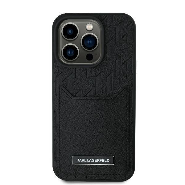 Case for Apple iPhone 16 Pro, Karl Lagerfeld, Cardslots Monogram, Black