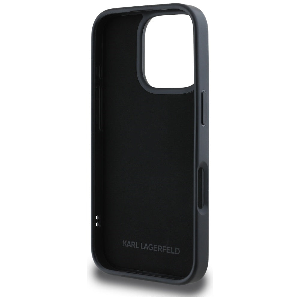 Case for Apple iPhone 16 Pro Max, Karl Lagerfeld, 3D Rubber Karl & Choupette, Black