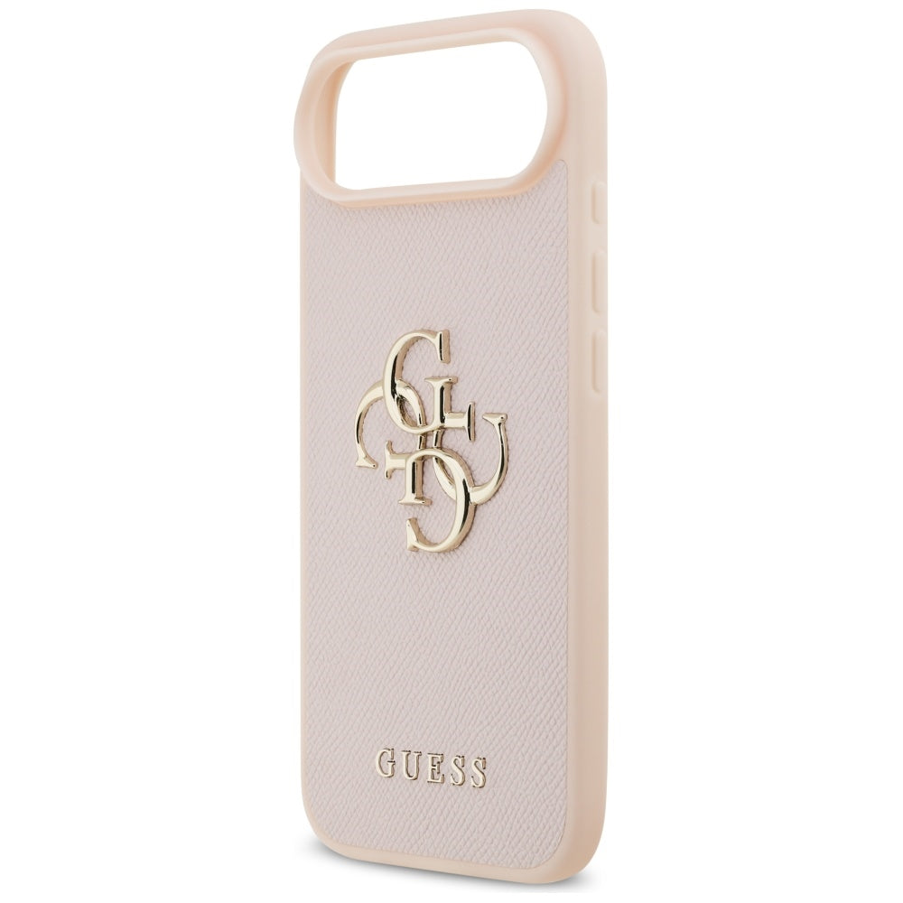 Case for Apple iPhone 17 Air, Guess, 4G Grained Big and Classic Logo, Pink