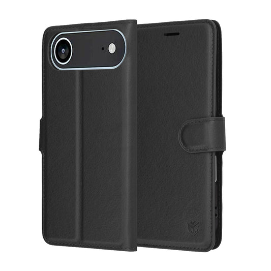 Case for Apple iPhone 17 Air, Techsuit, Leather Folio, Black